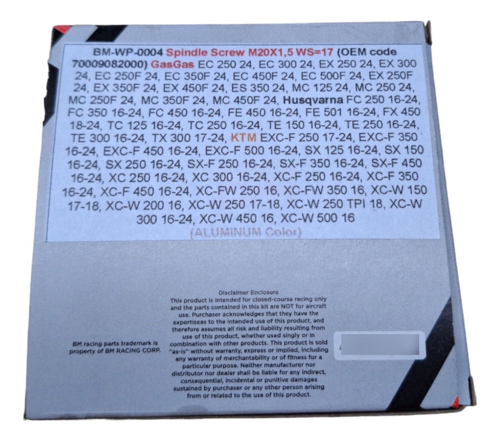 Tapón Eje De Rueda Delantera Ktm Exc-f/husqvarna 17-22