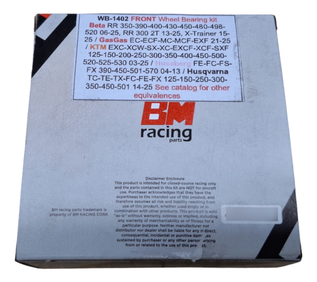 Kit Rodamientos Rueda Delantera Ktm, Husaberg, Husqvarna