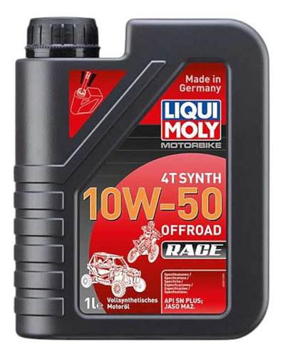 [3051] Liqui Moly - Aceite de Motor Motorbike 4T Synth 10W50 Off-Road Race x 1L
