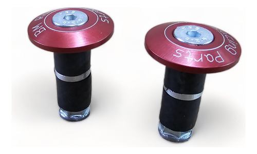 [M19RO] Bar Ends trabadores de manubrio, 13-15mm (Rojo)