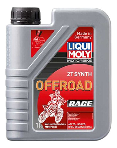 [3063] Liqui Moly - Aceite de motor 2T para mezcla Motorbike 2T Synth Offroad Race x 1L