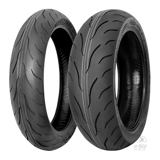 [Kenda] Jgo de Cubiertas KM1 120 70ZR17-160 60ZR17 Benelli TRK 502 17-24 || CF Moto MT 650 19-24, Nk 400 2023 || Honda CB F 500 2019, NC 700-750 12-24 || KTM Duke 690 17-19, SMC 690 19-24… (+2 marcas · 4 modelos)