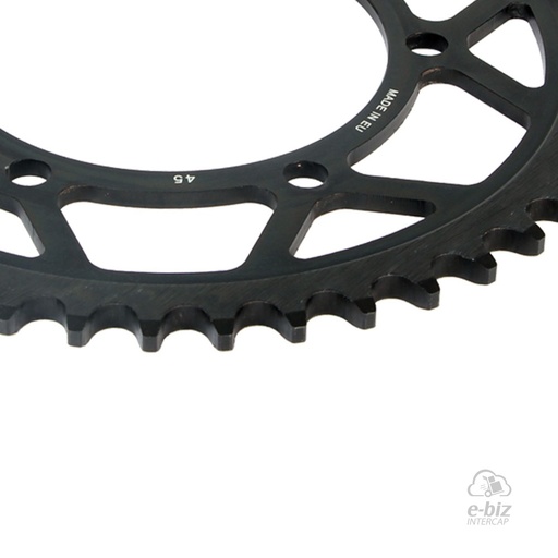 [Supersprox] Corona de ACERO Z:45 [Paso: 525] |Color: NEGRO| 07A 09 Yamaha MT 07A / MT 09 / MT 09 TRACER / R6