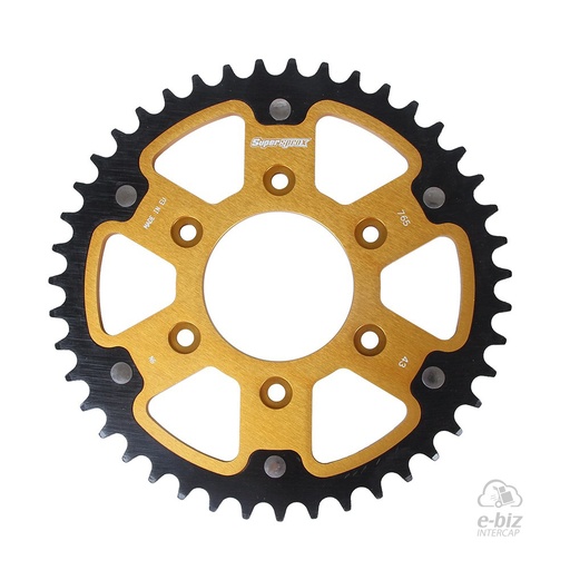 [Supersprox] Corona de Bimetal Z:43 [Paso: 525] |Color: DORADO| Ducati Multistrada 950 17-21