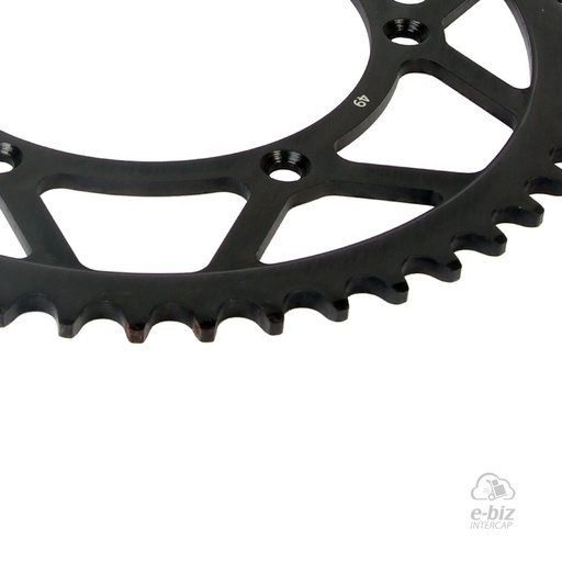 [Supersprox] Corona de ACERO Z:49 [Paso: 520] |Color: NEGRO| 400 Kawasaki KLX SR 400 2003 || Suzuki DR 350 91-99, DR S 250 90-93, DR-Z 250 01-07, DR-Z S 400 00-24, RM 125-250 82-08, RM-Z 250-450 05-24… (1 modelo)