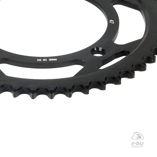 [Supersprox] Corona de ACERO Z:47 [Paso: 428] |Color: NEGRO| Suzuki RM 85 05-23, RM L 85 05-16 || Yamaha YZ 80-85 93-24, YZ LW 85 22-24
