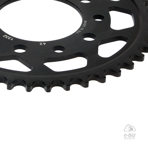 [Supersprox] Corona de ACERO Z:42 [Paso: 525] |Color: NEGRO| Honda CRF L Africa Twin 1000 16-19