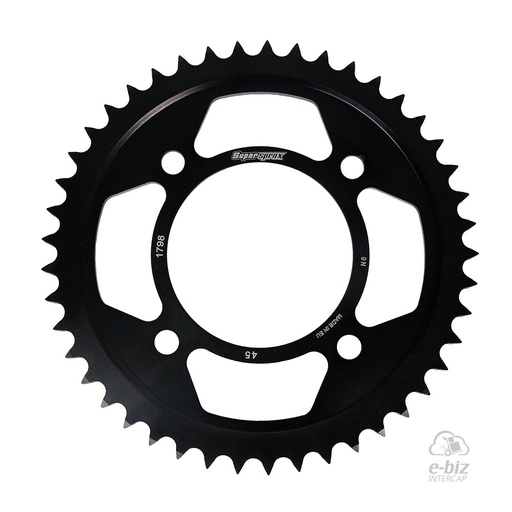[Supersprox] Corona de ACERO Z:45 [Paso: 428] |Color: NEGRO| 190R Honda CB 190R