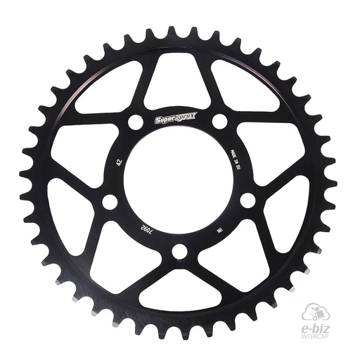[Supersprox] Corona de ACERO Z:42 [Paso: 525] |Color: NEGRO| 300 600 Benelli TRK 502 17-24
