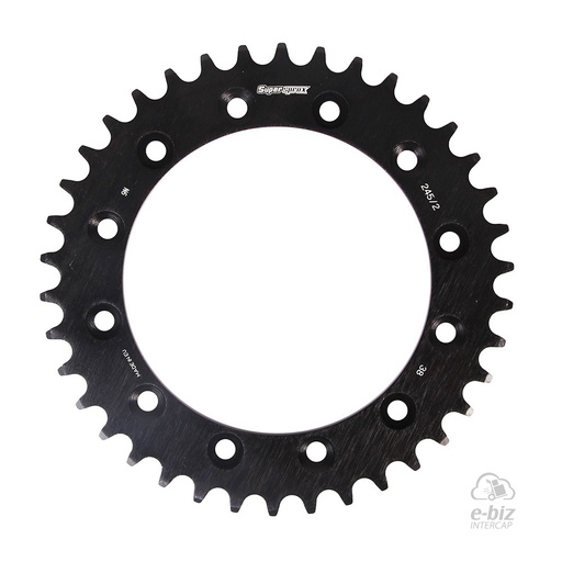 [Supersprox] Corona de ACERO Z:38 [Paso: 520] |Color: NEGRO| 245 Honda XL 350 1985, XR 350 83-84, XR Tornado 250 01-24