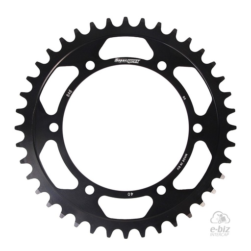 [Supersprox] Corona de ACERO Z:40 [Paso: 520] |Color: NEGRO| Yamaha XTZ 250 09-24, XTZ Lander 250 06-08