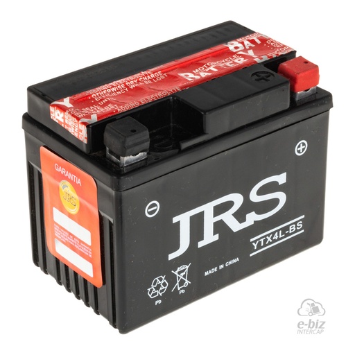 [JRS] Batería YT4L-BS SIN Acido Guerrero GT Day 70 12-24 || Honda Biz 100 1999, CG Titan 125 95-01 || KTM SX-F 350 11-24