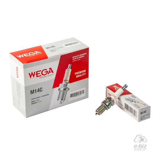 [WEGA] Bujía W-M14YC D8EA Appia Brezza 150 2015 || Corven Hunter 150 2018, Triax 250 2015 || Guerrero GXR 250 2017 || Honda CG Titan 125 00-24, CRF 450 18-24… (+5 marcas · 14 modelos)