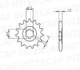 [Reinf] Piñon Z15-428 Yamaha Crypton T 105 02-09, New Crypton 110 06-25