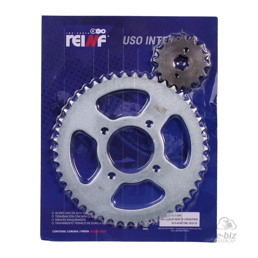 [Reinf] Kit corona y piñon C45 46 16-428 Dual Motomel Skua 150 09-24