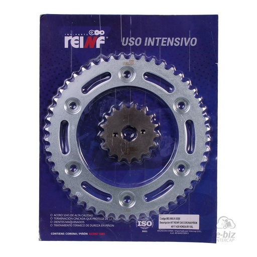 [Reinf] Kit corona y piñon C45 49 17-428 Honda XR L 125-150 04-24