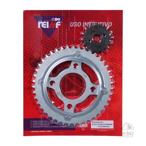 [REINF] Kit de transmisión C23 Corona Piñon 43 16-428 Protector CG150 Titan GLH 150