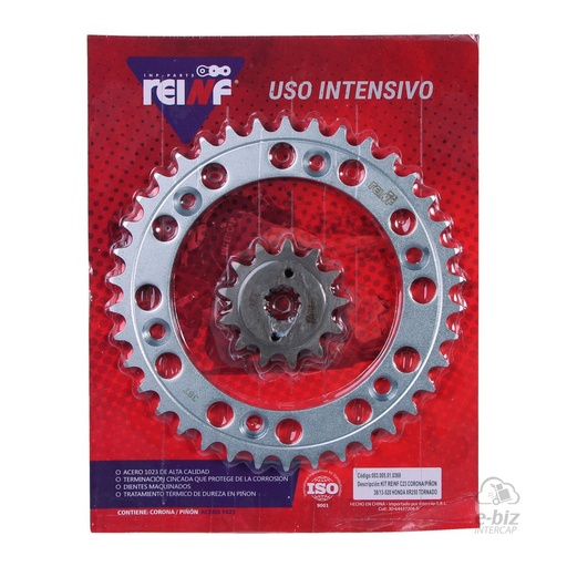 [REINF] Kit de transmisión C23 Corona Piñon 38 13-520 XR250 Tornado