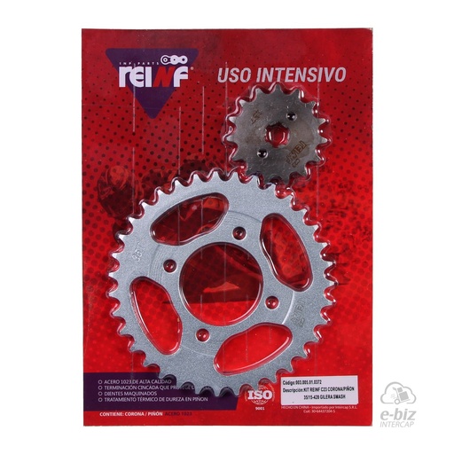 [Reinf] Kit corona y piñon C23 35 15-428 ZB BIT Cerro BIX 110 07-24 || Corven Energy 110 06-15 || Gilera Smash 110-125 20-23 || Honda Wave S 110 2015 || Mondial LD 110 2021… (+1 marca · 1 modelo)