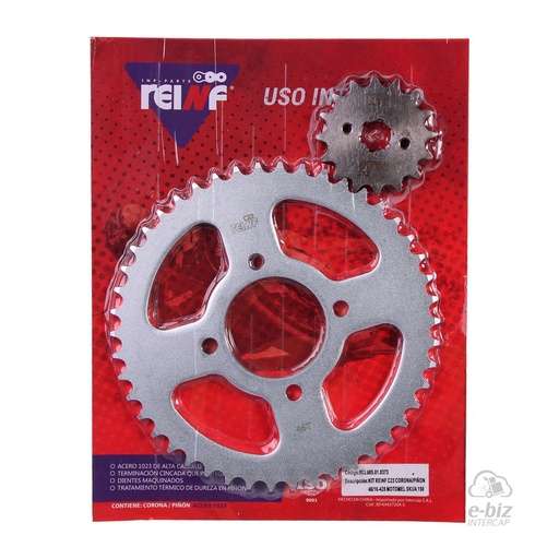 [Reinf] Kit corona y piñon C23 46 16-428 Dual Motomel Skua 150 09-24