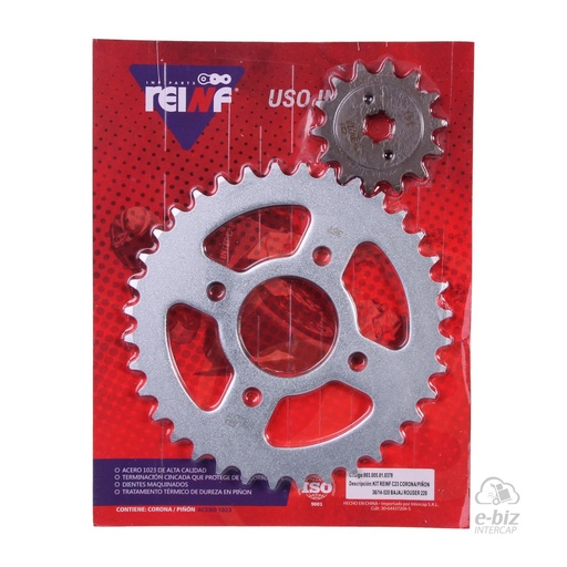 [REINF] Kit de transmisión C23 Corona Piñon 36 14-520 Rouser 220 SF