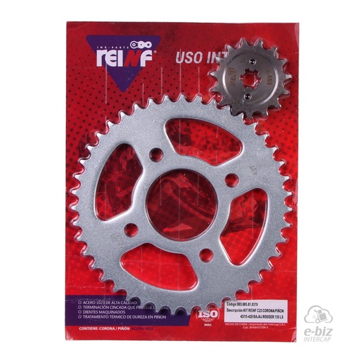 [REINF] Kit de transmisión C23 Corona Piñon 43 15-428 Rouser 135 LS NS 150 160