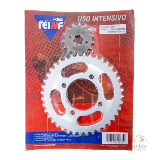[REINF] Kit de transmisión C23 Corona Piñon 40 15-428 Storm 125