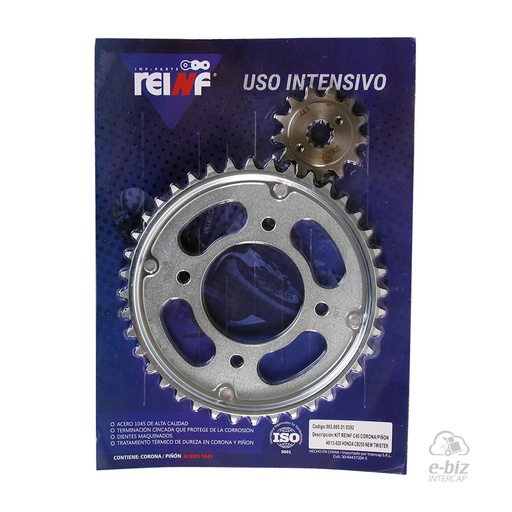 [Reinf] Kit corona y piñon C45 40 13-520 Honda CBX Twister 250 01-21