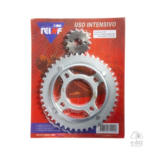 [REINF] Kit de transmisión C23 Corona Piñon 44 14-428 CG 125 Titan 2000