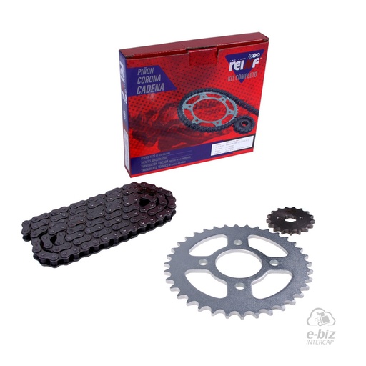[Reinf] Kit de transmisión C23 Corona Piñon Cadena 46 17-428-136L Dual Motomel Skua 150 09-24