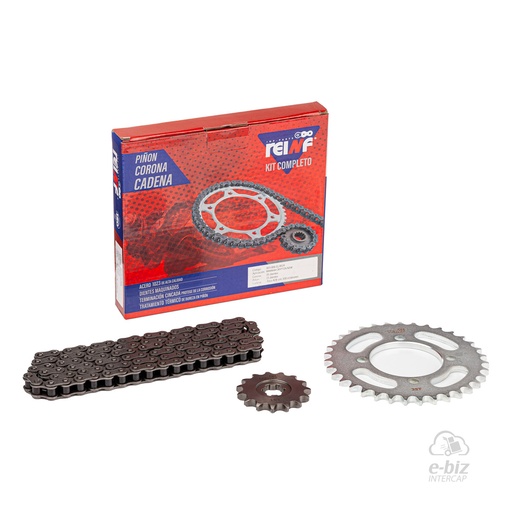[Reinf] Kit de transmisión C23 Corona Piñon Cadena 35 15-428-100L Yamaha New Crypton 110 12-24