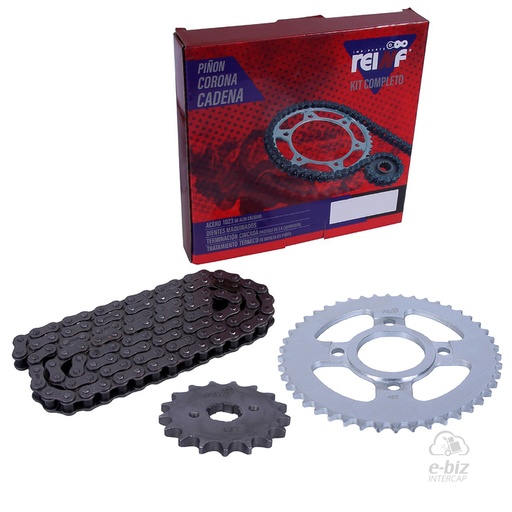[REINF] Kit de transmisión C23 Corona Piñon Cadena 46 17-428-136L Triax YL150 Stronger 150