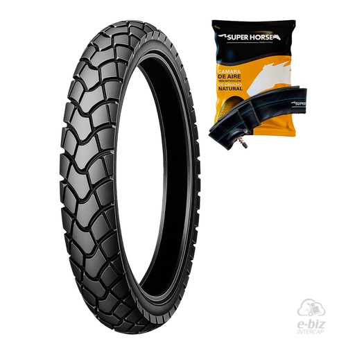 [DURTEC TIRES] Cubierta + Camara (90/90R21) | TT UB-032 Plus Horse BMW F GS 800-850 17-24, F GS Adventure 800 13-18, G 450 08-11 || Corven Triax 250 2015 || Guerrero GXR 250 2017 || Honda NX 650 88-89… (+6 marcas · 9 modelos) | 60P