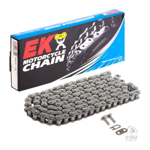 [Ek Chain] Cadena de transmision W/SPJ 428-118L Appia Brezza 150 2015 || Corven Hunter 150 2018 || Honda CG 150 04-24, CG Titan 125 00-01, CG Titan NEW 150 14-19, CRF 450 18-24… (+2 marcas · 3 modelos) | (4400 lbs)