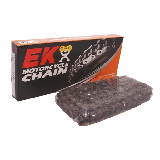 [Ek Chain] Cadena de transmision W/SPJ 428H-110L (Reforzada) Cerro BIX 110 05-24 || Corven Energy 110 06-15 || Gilera Smash 110-125 20-23 || Honda Biz 100 00-24, Storm 125 07-12 || Mondial LD 110 2021… (+2 marcas · 3 modelos) | (4900 lbs)