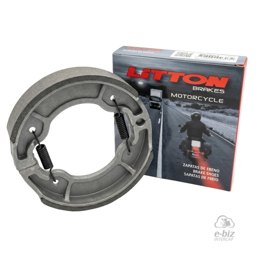 [Litton Brakes] Zapatas de freno Tras. Similares Recto 130MM Corven Hunter 150 2018 || Honda Biz 125 12-15, CBX Twister 250 04-19, CG 150 04-24, CG Titan 125 04-24, CG Titan NEW 150 14-19… (+2 marcas · 6 modelos) || Motomel CG 150