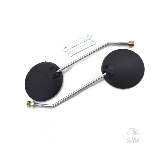 [MDA] Accesorios [Color: NEGRO] Juego CON Abrazadera Redondo Zanella DUE (Ciclomotor) 50-70 1992, SOL 70 00-24, Sol 50 00-24