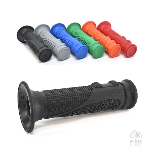 [MDA] Puños [Color: NEGRO] Street Rubber Grip 125MM Appia Brezza 150 2015 || Cerro BIX 110 05-24 || Corven Energy 110 06-15, Hunter 150 2018 || Gilera Smash 110 20-23 || Honda CRF 450 18-24… (+3 marcas · 7 modelos)