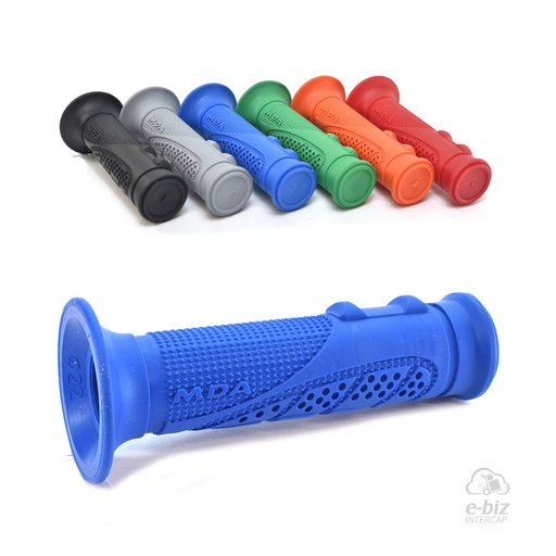 [MDA] Puños Street Rubber 125MM Azul Appia Brezza 150 2015 || Cerro BIX 110 05-24 || Corven Energy 110 06-15, Hunter 150 2018 || Gilera Smash 110 20-23 || Honda CRF 450 18-24… (+3 marcas · 7 modelos)