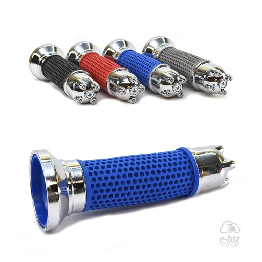 [MDA] Puños [Color: AZUL] Tunning Falconeante Puntera Trip Cromado Cerro BIX 110 05-24 || Corven Energy 110 06-15 || Gilera Smash 110 20-23 || Mondial LD 110 2021 || Motomel Max 110 2022… (+1 marca · 1 modelo) || Honda BIZ