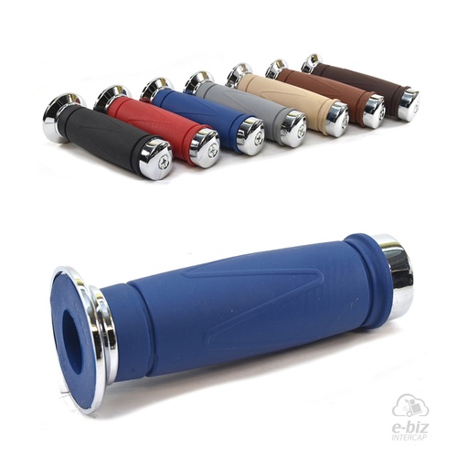 [MDA] Puños [Color: AZUL] Styler Classic CON Punteras Aluminio-Rubber Grip 120MM
