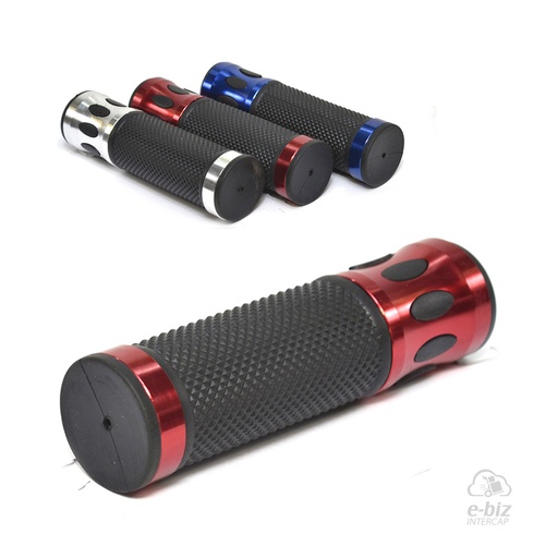 [MDA] Puños Street Rubber Accesorios Aluminio Anodizado 125MM Rojo Corven Hunter 150 2018 || Honda CG 150 04-24, CG Titan 125 00-01, CG Titan NEW 150 14-19 || Yamaha YBR 125 00-24, YBR ED 125 12-23… (+1 marca · 1 modelo)