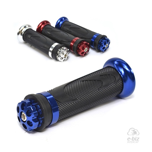 [MDA] Puños [Color: AZUL] Scooter Rubber Grip Accesorios Aluminio Anodizado 114MM Cerro BIX 110 05-24 || Corven Energy 110 06-15 || Gilera Smash 110 20-23 || Mondial LD 110 2021 || Motomel Max 110 2022… (+1 marca · 1 modelo)