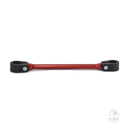 [MDA] Travesano de manubrio [Color: ROJO] Anod Universal PULIDO LARGO 19.5CM TITAN / YBR / TWISTER / STORM ROJO