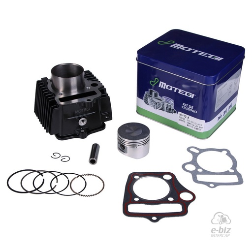 [Motegi] Kit de pistón, cilindro y juntas |52.4mm| Aluminio Corta Cerro BIX 110 05-24 || Corven Energy 110 06-15 || Mondial LD 110 2021 || Zanella ZB 110