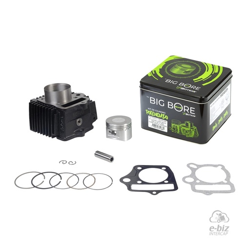 [Motegi] Kit de pistón, cilindro y juntas |54mm| Hierro Potenciado 125CC Corta Cerro BIX 110 05-24 || Corven Energy 110 06-15 || Mondial LD 110 2021 || Zanella ZB 110