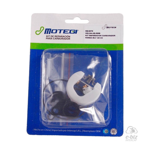 [Motegi] Kit de reparación de carburador CC Honda Biz 125 10-24, Biz ES 125 14-24, Biz GP 125 14-24