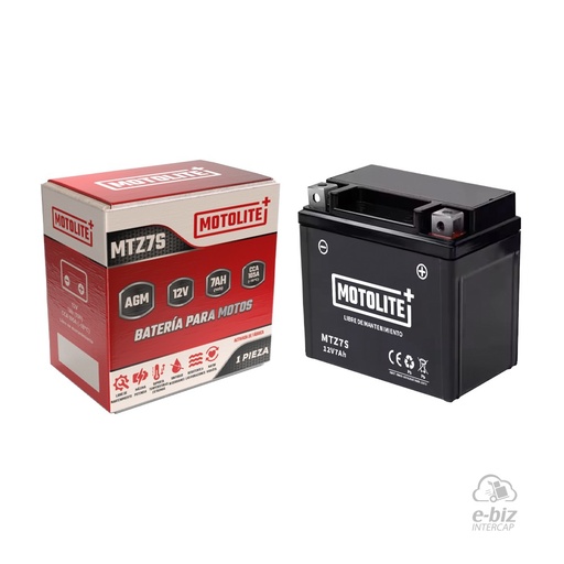 [MOTOLITE] Batería MTZ7S BMW G 450 08-11 || Honda PCX 150 18-19 || KTM EXC 530 2011, SX-F 450 16-24 || Yamaha WR F 450 03-24 || Honda CB 250 Twister, CBR1000RR || Kawasaki Ninja ZX1000 || Yamaha YFM90 Raptor