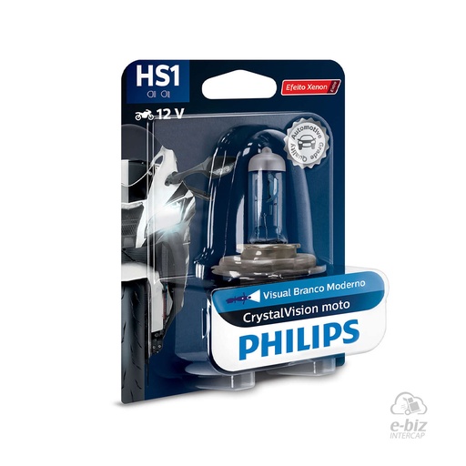 [Philips] Lámparas (HS1) (35/35W) Lampara 12636CV 12V Crystalvision Bajaj Rouser NS 135 14-20 || Honda CG 150 04-24, CG Titan NEW 150 14-19, Wave S 110 2015 || Yamaha YBR125Z