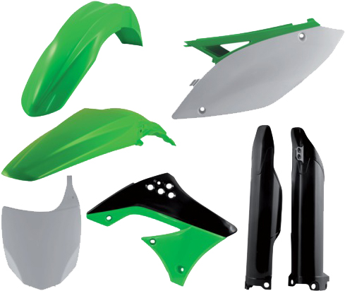 [Acerbis] Kit de plasticos completos [Color: Verde] Kawasaki KX F 450 09-11